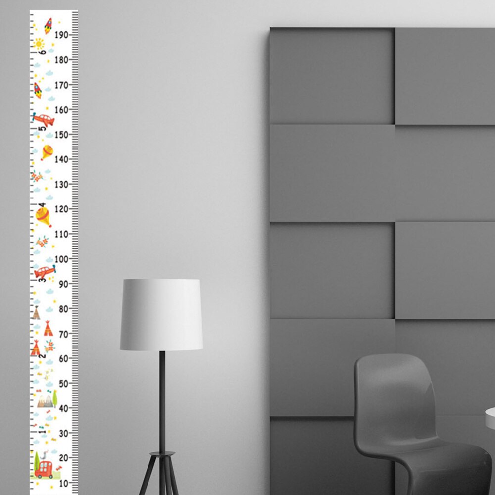 Vägg linjal tillväxt diagram höjd tillväxt diagram trä och canvas baby tillväxt diagram för barnkammare sovrum väggdekor (färgglad patte
