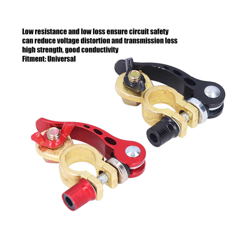 Battery Terminal Connectors Universal Good Conductivity Battery Terminal Clamp Copper for Automobile