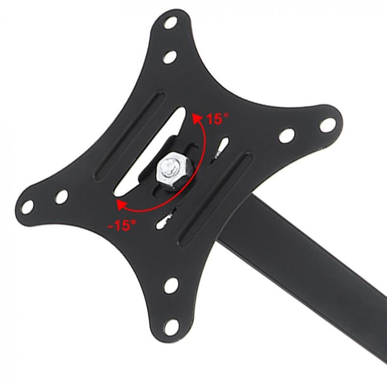 Universal 10KG Adjustable TV Wall Mount Bracket Flat Panel TV Frame Support 15 Degrees Tilt with Small Wrench for 14 - 27 Inch
