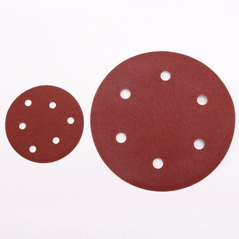 10Pcs Sandpaper Round Shape Sanding Discs Hook Loop Sanding Paper Buffing Sheet Sandpaper 6 Hole Sander Polishing Pad 125mm