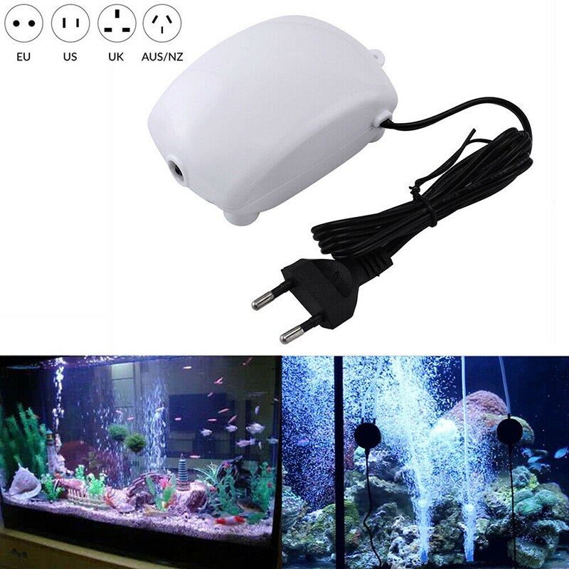 Laag Geluidsniveau Efficiënte Aquarium Zuurstof Pomp Fish Tank Air Stone Bubble Aquarium Toenemende Zuurstof Pomp Voor Aquarium Accessoires