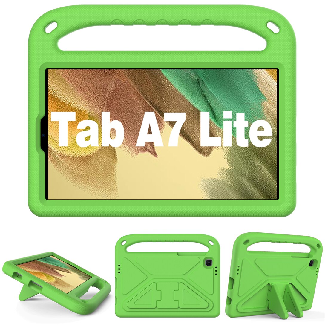 Voor Samsung Galaxy Tab A7 Lite Case Eva Tablet Stand Cover Case Voor Galaxy Tab A7 Lite SM-T220 SM-T225 8.7 inch Kids Case: green