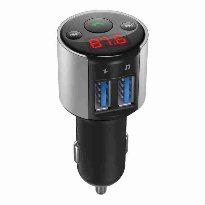 12V Car Bluetooth Transmitter Fm Transmitter Wireless Handsfree Mp3 Player Receiver Dual Fast Charger Usb Audio Car Accessories: Default Title
