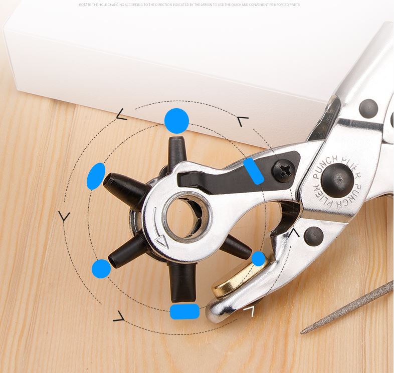 Chrome vanadium steel punching sew pliers punch tool round hole punch for leather strap bracelet for watch punch