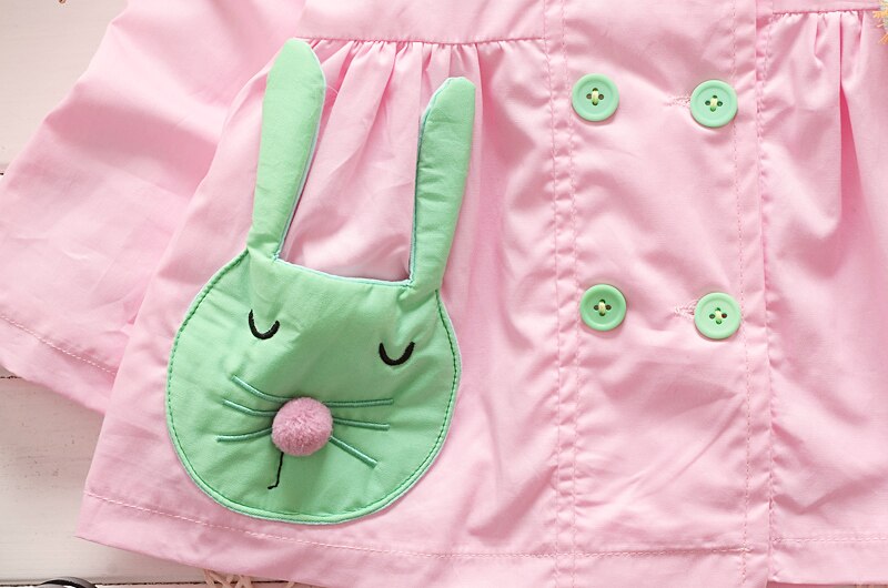 Manteau mince dessin animé pour petite fille | Manteau mince