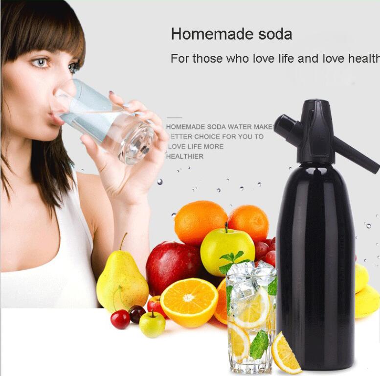 1.0L Home Made Aluminium Soda Sifon Soda Water Machine Sifon CO2 Dispenser Water Bubble Generator Koele Drank Aluminium Bar Diy