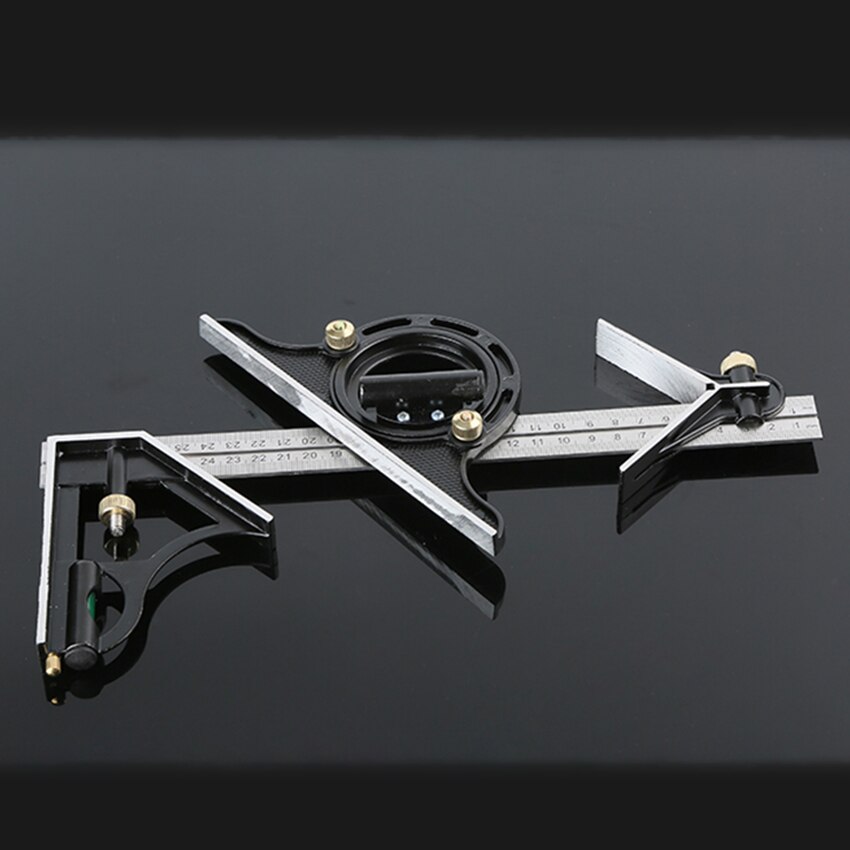3 in 1 Combination Square Angle Finder Protractor 45 or 180 degree Adjustable Separable Ruler 300mm Woodworking Measuring Tools