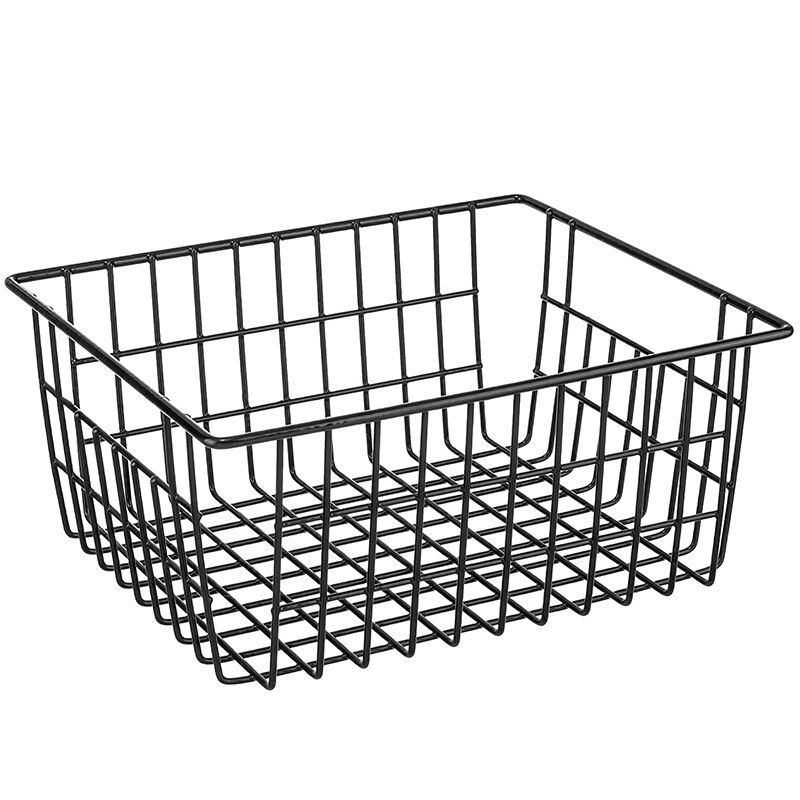 Gefrierschrank Kühlschrank Draht Lagerung Körbe, 4 Pack Metall Körbe Lebensmittel Lagerung Organizer Behälter mit Gebaut-in Griffe