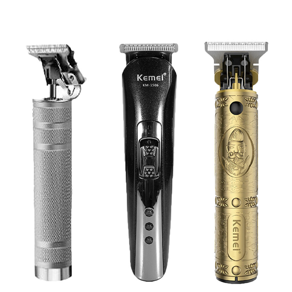 Kemei électrique Pro Li tondeuses barbier 0mm tondeuse à cheveux coupe de cheveux rasoir sculpture cheveux barbe Machine outil de coiffure