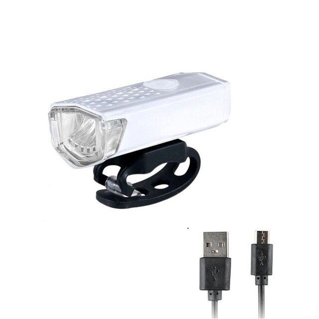 2pcs Rechargeable Waterproof T6 LED MTB Mountain Bike Front Headlight Rear Taillight Bicycle Flashlight Warning Lights: E