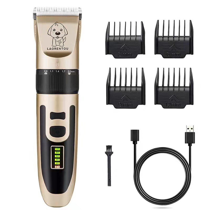 Pet Dog Hair Trimmer Animal Grooming Clippers Electrical Dog Hair Cutter Cat Hair Remover USB Rechargeable Pet Haircut Machine: A Trimmer