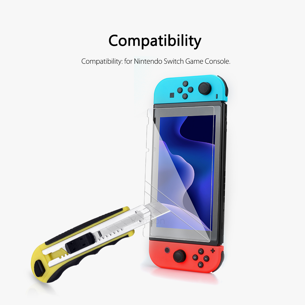 Vamson für Schalter Zubehör 1-3Stck Schutz Glas für Nintendo Swich Gehärtetem Bildschirm Schutz mit Reinigungs Tuch NT02