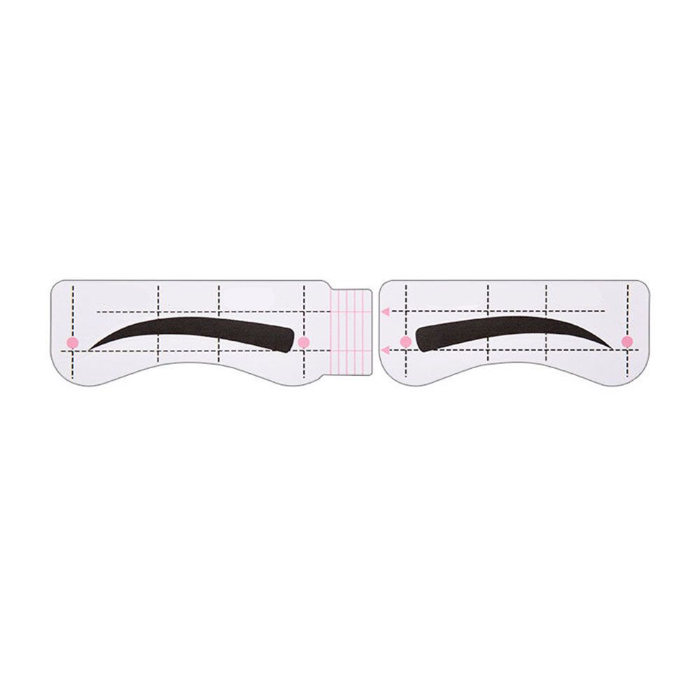 10 Vellen Wenkbrauw-Vormige Lui Tekening Wenkbrauw Kaart Quick Wenkbrauw Sticker Een-Lijn Wenkbrauw Make-Up Extra Tool Set verstelbare: 02