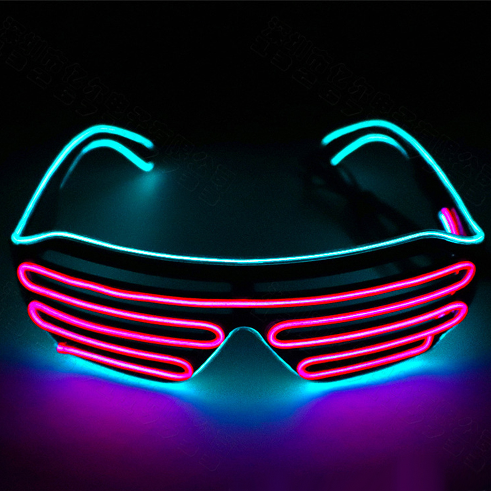 Future Punk Cyber LED lunettes lumineuses néon lueur dans le noir lunettes pour Club Bar fête Disco danse scène atmosphère accessoires