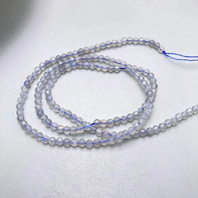Cuentas de labradorita con destellos de piedra Natural, cuentas de aislamiento facetadas para fabricación de joyería, accesorios para pulseras y collares DIY