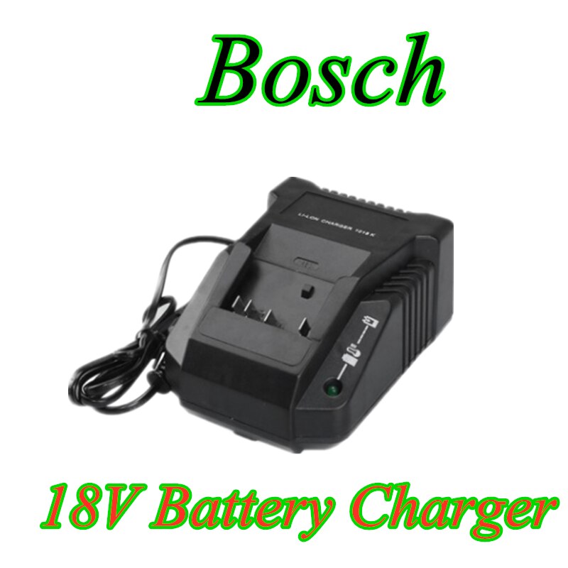 10000 Mah 18V Oplaadbare Voor Bosch 18V Batterij Backup10.0A Draagbare Vervanging BAT609 Lampje + 3A Batterij Oplader: Rood