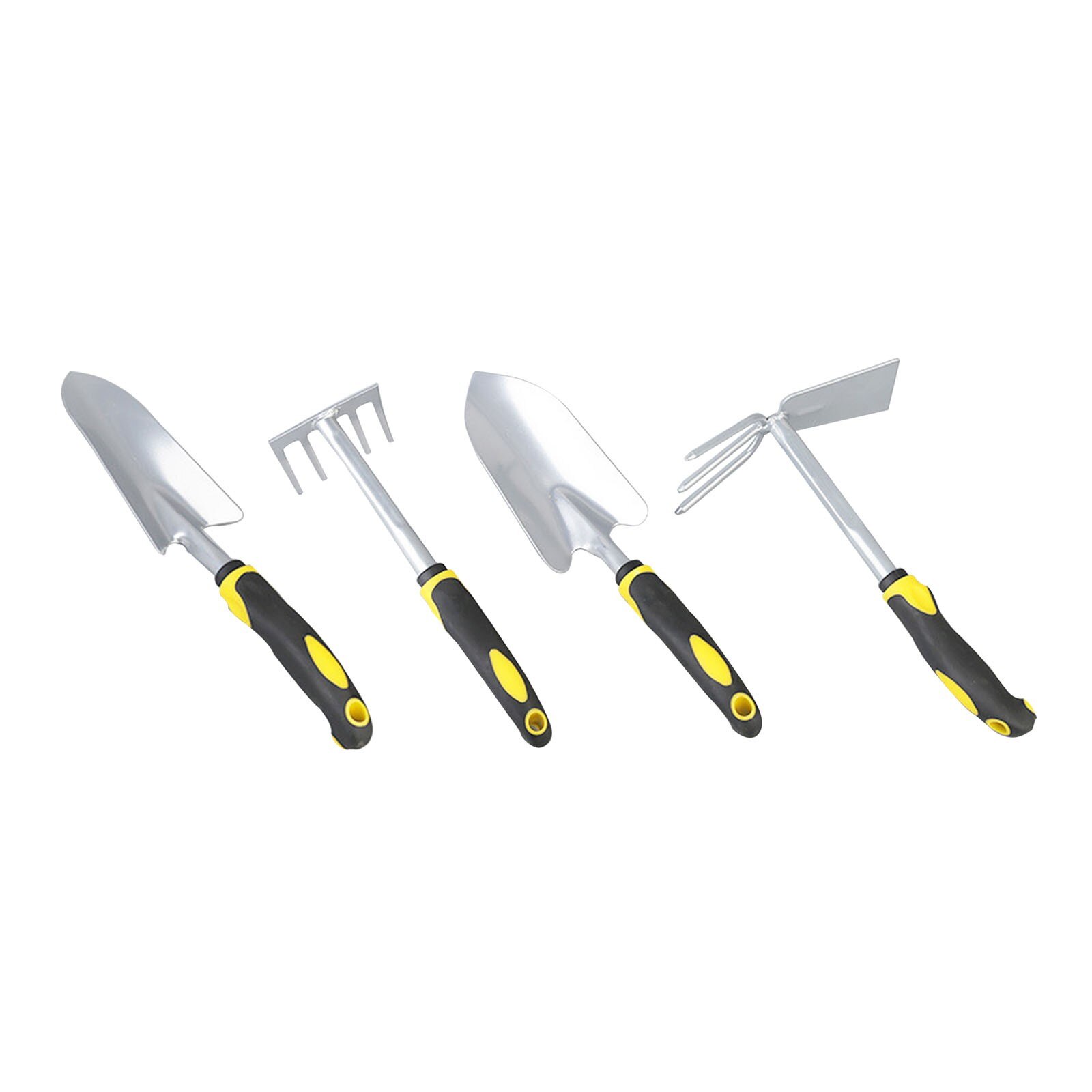 Herramientas manuales portátiles para jardín, rastrillo de pala, juegos de azada para excavar, plantar flores, plantas en maceta, herramienta de jardinería para el hogar
