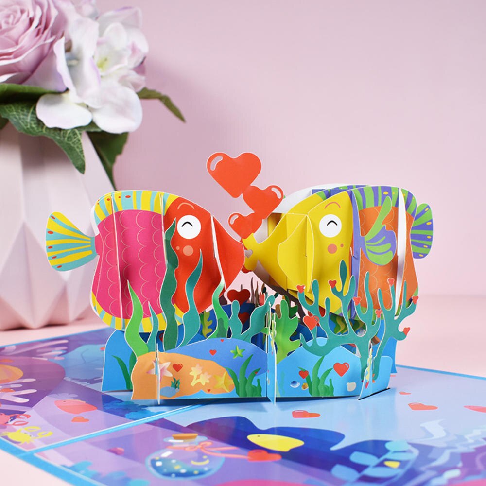 Bumble-Bee Pop Up Kaart Voor Uw Honing 3d Verjaardag Pop Up Moederdag Kaart, anniversary Popup, Valentijnsdag, Gefeliciteerd: Snout fish