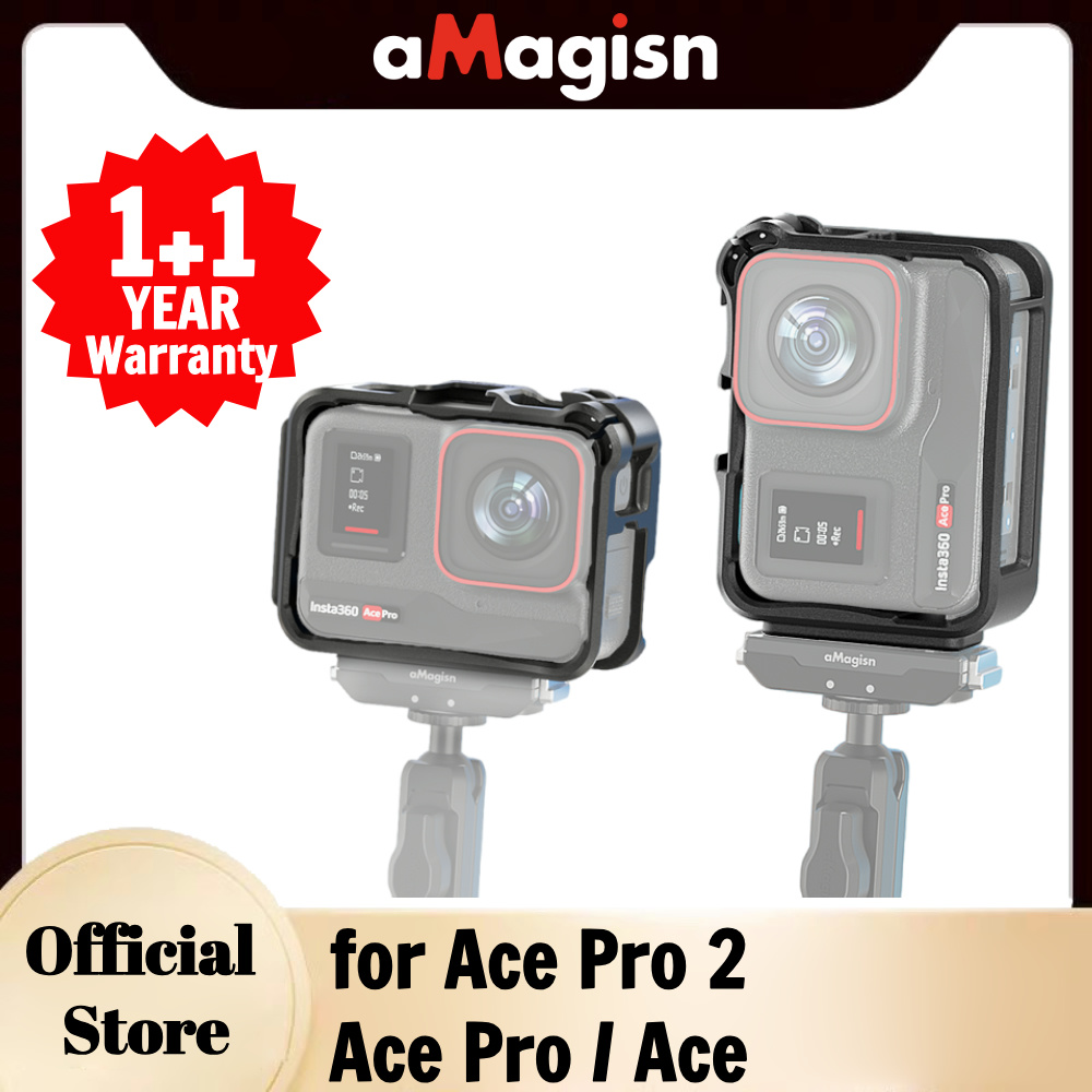 aMagisn Utility Frame Plastic Cage Protective Housing , Horizontal Vertical Mounting Jacket for Insta360 Ace Pro 2 Accessories