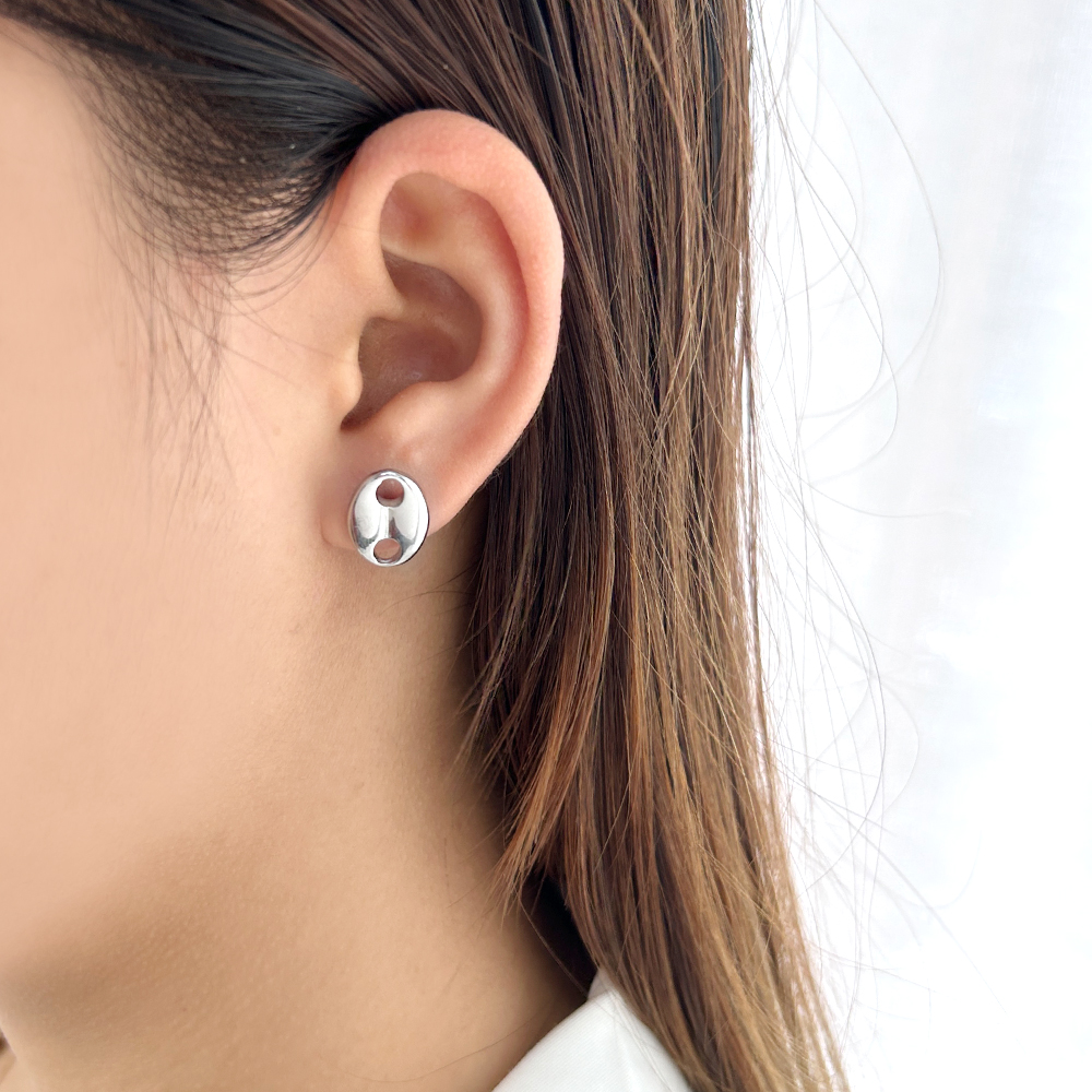 USENSET-pendientes de acero inoxidable para mujer y niña, aretes con forma de grano de café, joyería a la , para prevenir alergias