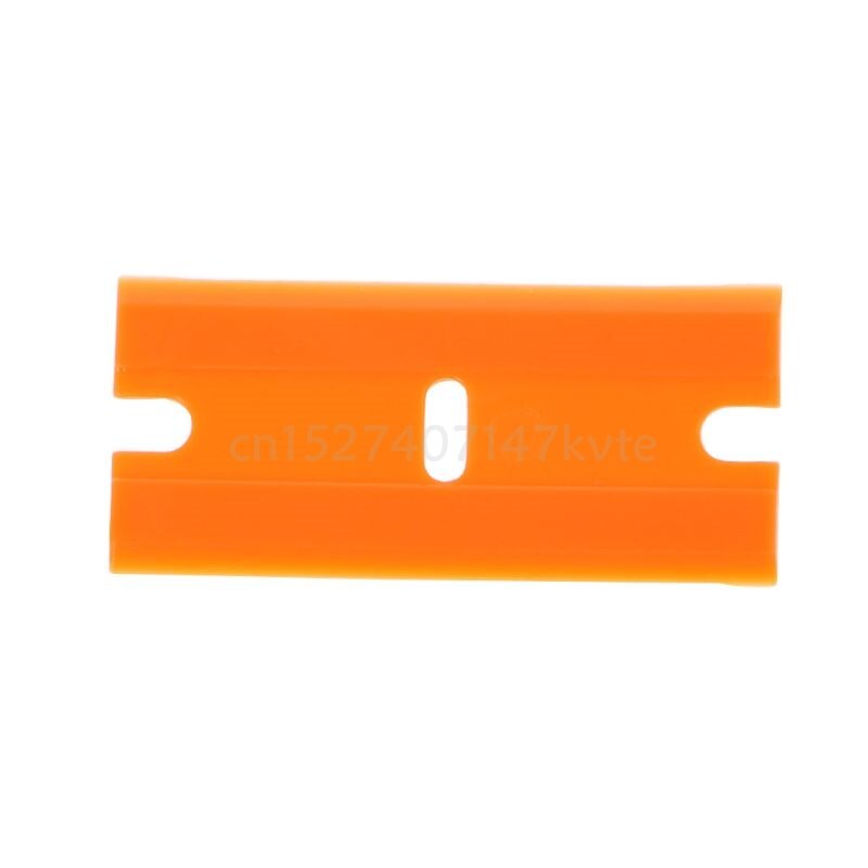 10pcs Double-Edged Plastic Blades Replacement Scraper Window Car Glass Glue Tape Remover Safety Sticker Decals Removal Tool