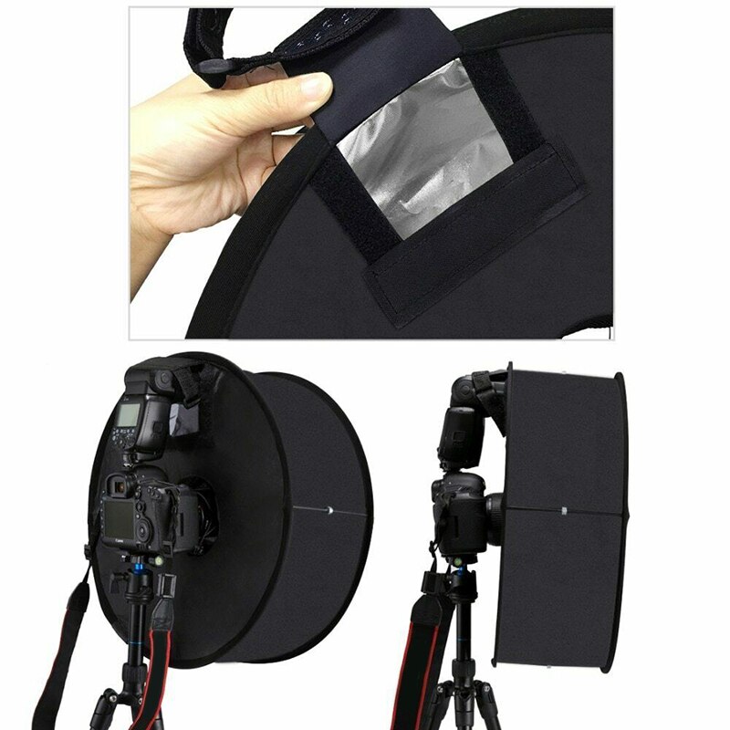 Draagbare camera ronde softbox reflector opvouwbaar voor portret productfotografie geschikt voor de meeste camera's qjy 99
