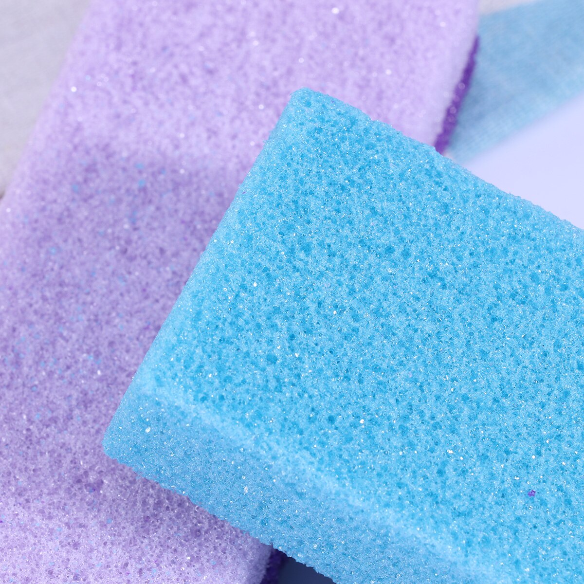 2pcs Pumice Stone Foot Care Exfoliator Pedicure Tool Foot Sponge Block Callus Remover Scrubber Dead Hard Skin (Random Color)