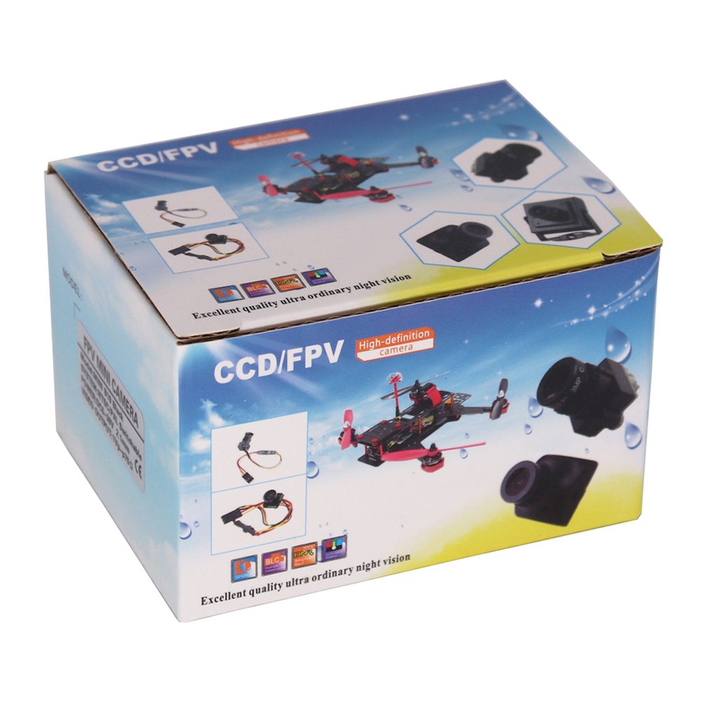Black/Orange FPV Through Machine HD Camera 1500TVL With OSD Tuning Board Wide Angle 2.1MM FPV Camera for FPV Drone