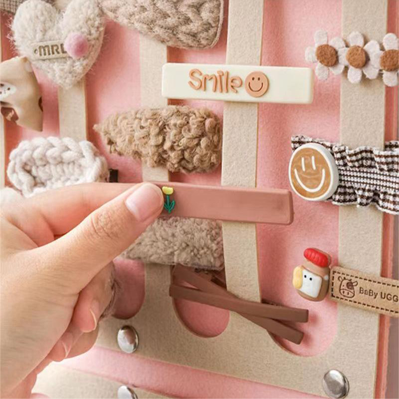 Organizador de lazos para el cabello de gran capacidad, soporte para la diadema, colgador de almacenamiento de Clip para el cabello colgante de pared, ahorro de espacio, decoración de la pared de la habitación de las niñas