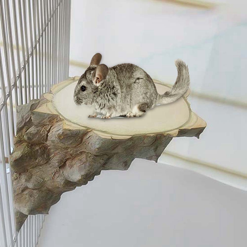 Small Pet Platform Natural Pepper Wood Chinchilla Squirrel Log Pier Bird Cute Parrot Stand Jumping Platform Board