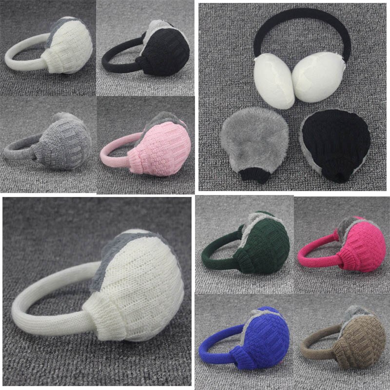 Frauen Warme Ohrenschützer Masken pelz kopfhörer Plüsch Gehörschutz Winter Warme Männer Gestrickte Kopfhörer NEUE Nette pelz ohrenschützer