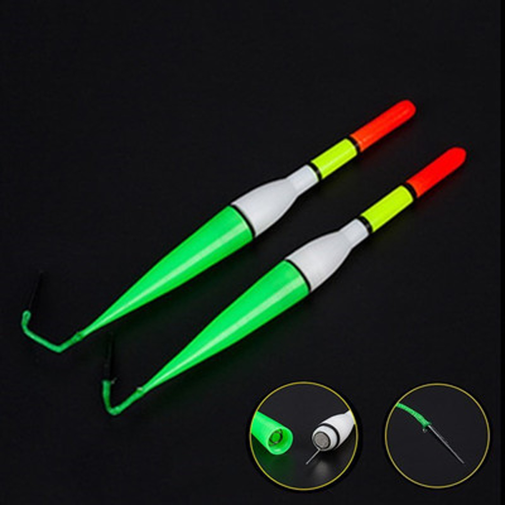 1pcs LED Electric Fishing Float Light With Battery Deep Water Float Fishing Tackle Bobber Fishing Gear With Electrons