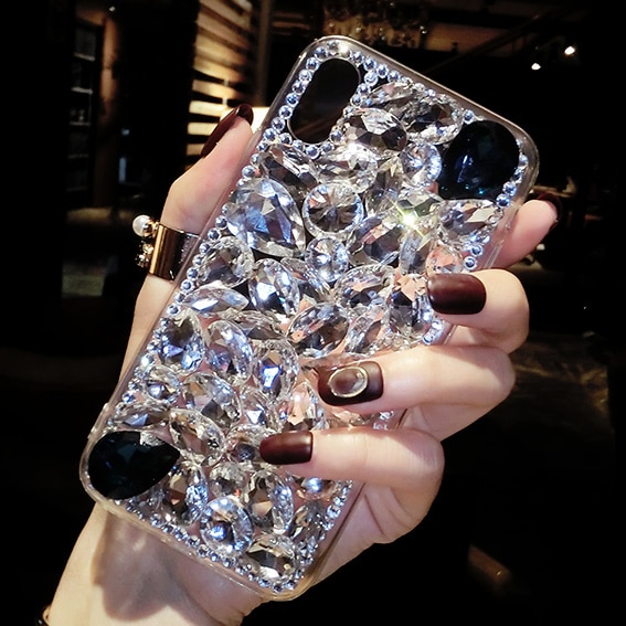 Design de moda super luxo diy bling cristal diamante strass caso capa para iphone11 12 x xs max xr 8 7 plus 6s mais 5S se