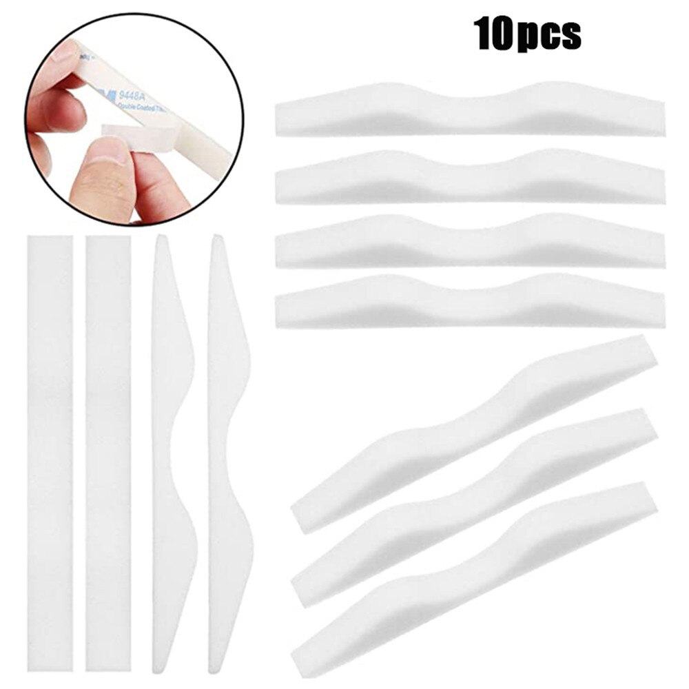 10pcs Self-adhesive Masks Pad Sponge Nose Bridge Pads Strip Comfortable Seal Nose Bridge Mat DIY Mask Accessory: Default Title