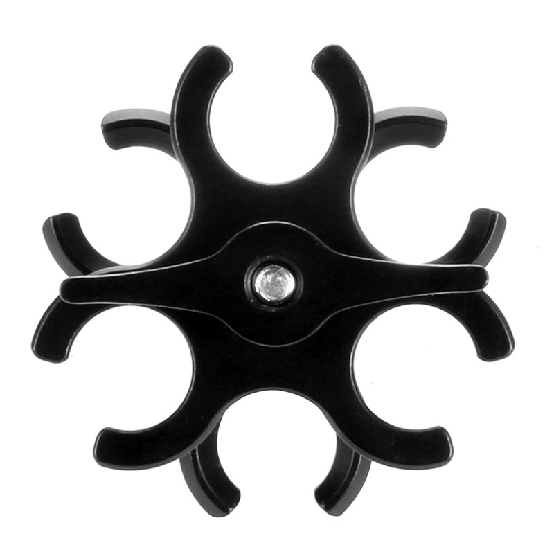 Upgrade-klemme mit 3- löchern, dreifacher aluminium-schmetterlingsklemme, kugelkopfadapter für taucherlampenarm und stativ für action-kamera, taschenlampe