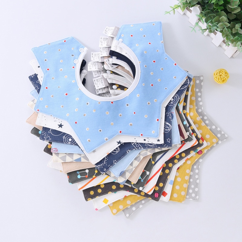 Cartoon Slabbers Katoen Waterdicht Doek Slabbetjes Speeksel Handdoek Draaiende Baby Babador Voeden Kiel Infant Burp Doeken Bandana Slabbetjes
