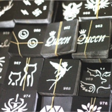 20 stk/sæt airbrush tatovering stencil dyrevinge bogstav populære design glitter tatovering stencil henna stencils