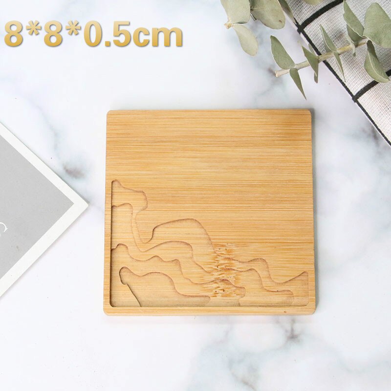 DIY UV Resin Wood Jewelry Molds for Making Resin Mat Decoration Handmade Jewelry Accessories Handcraft: new square