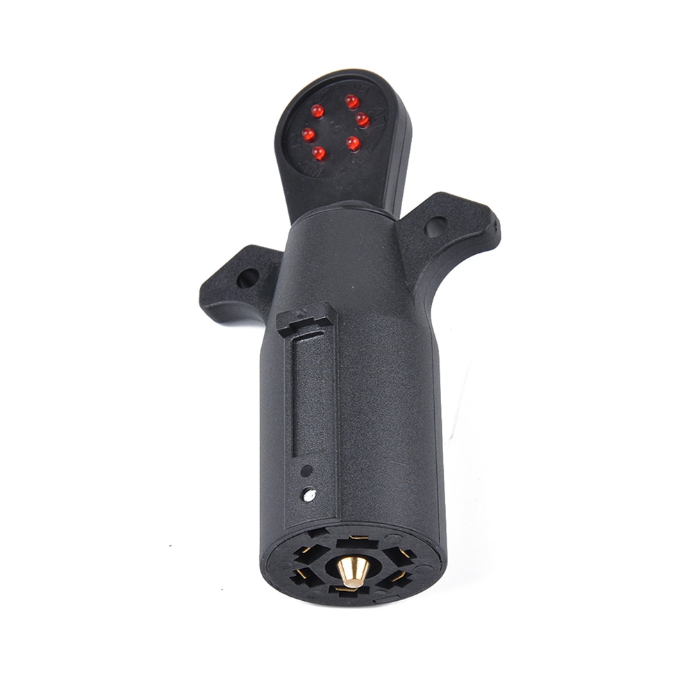 1Pc Trailer Socket 7-Way Trailer Tester For Light Trailer 7 Pin Plugs And Sockets For Trailers, Caravans, Cars, Truck