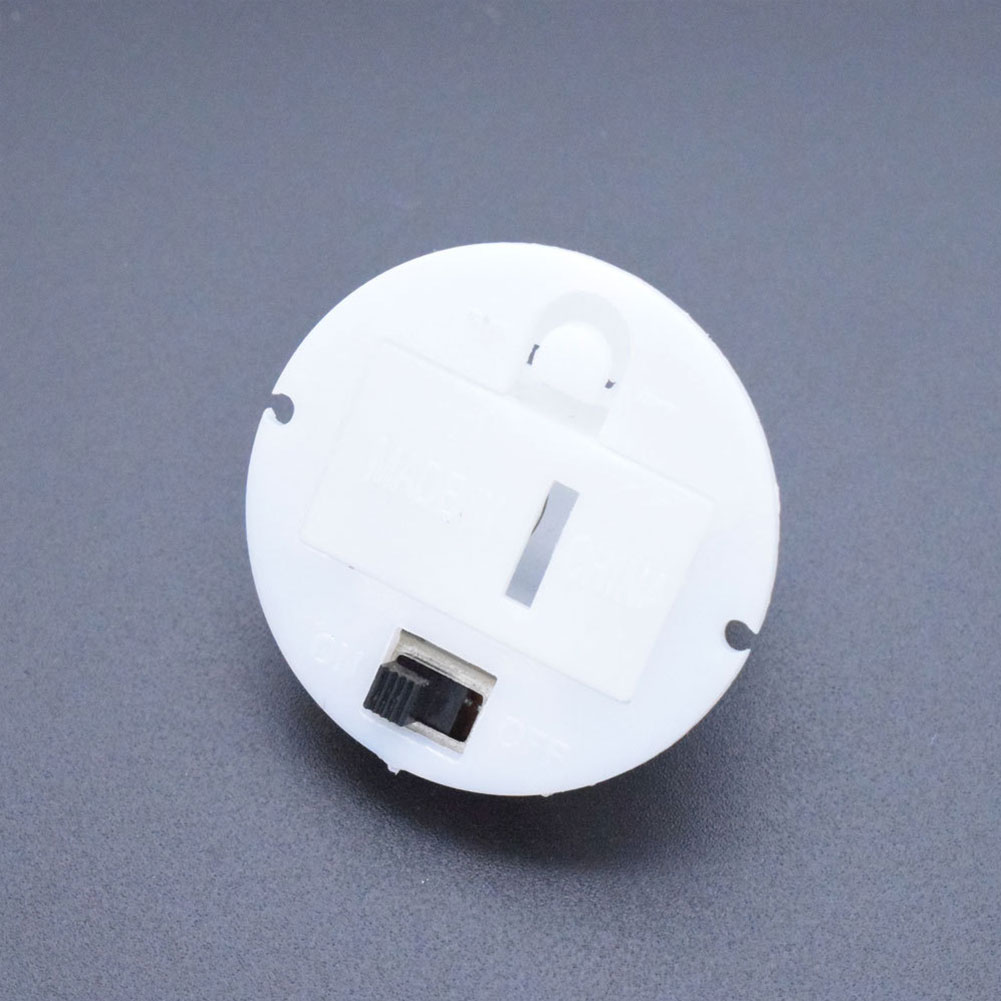 5Pcs Voor AG13 / LR44 Batterijen Ronde Base Accubak Met Schakelaar Knop Compartiment Craft Base Batterij Opbergdoos case