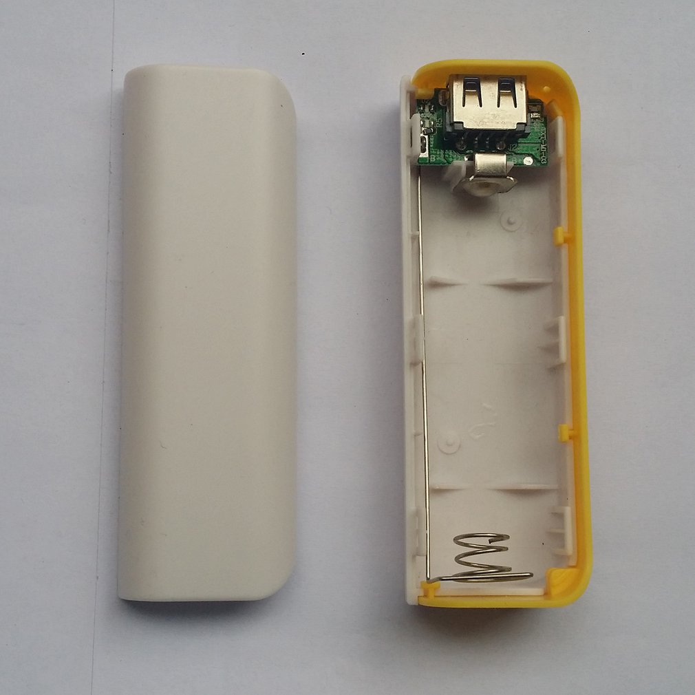etui na powerbank powerbank skrzynka porty USB obudowa moc banku PCB obudowa z ładowarką zestawy DIY zasilane żółtym