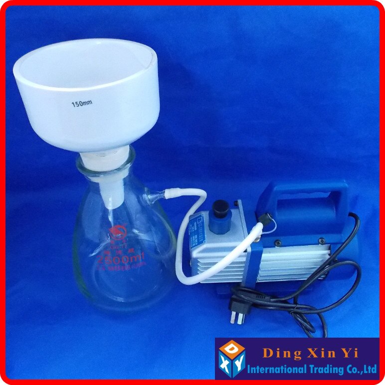 Matraz de succión de 125ml + embudo buchner de 80mm, Kit de filtración de embudo Buchner, con matraz de vidrio de pared pesada, laboratorio de química