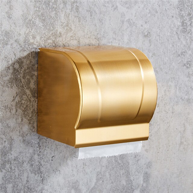 Bathroom Accessories Set Towel Rack Toilet Brush Holder Bathroom shelves Robe Hook Aluminum Bath Hardware: paper box