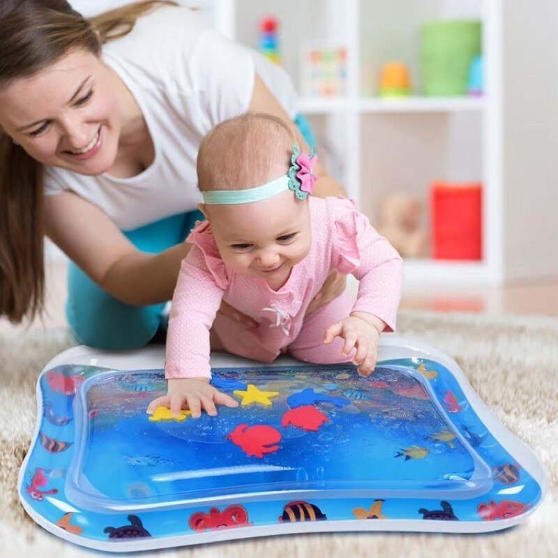 Baby Water Mat Inflatable Play Mat Floor Crawling Pad Games Kids Summer Fun Play Cushion Developing Toys Babies Toys 0-6 Years