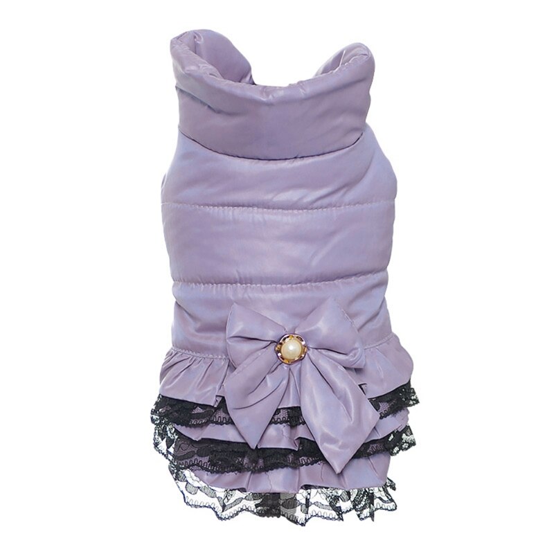 Winter Warm Hond Kleding Jurk Sweety Strik Huisdier Prinses Jurken Voor Puppy Katten Teddy Winter Jurk