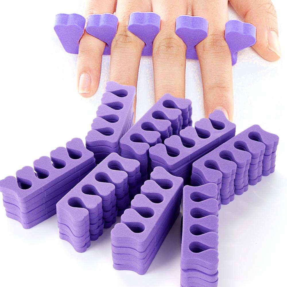 Monja 100Pcs Nail Art Soft Foam Sponge Finger Toe Separators Nail Extending Painting Coating Anti Touch Separate Manicure Tools