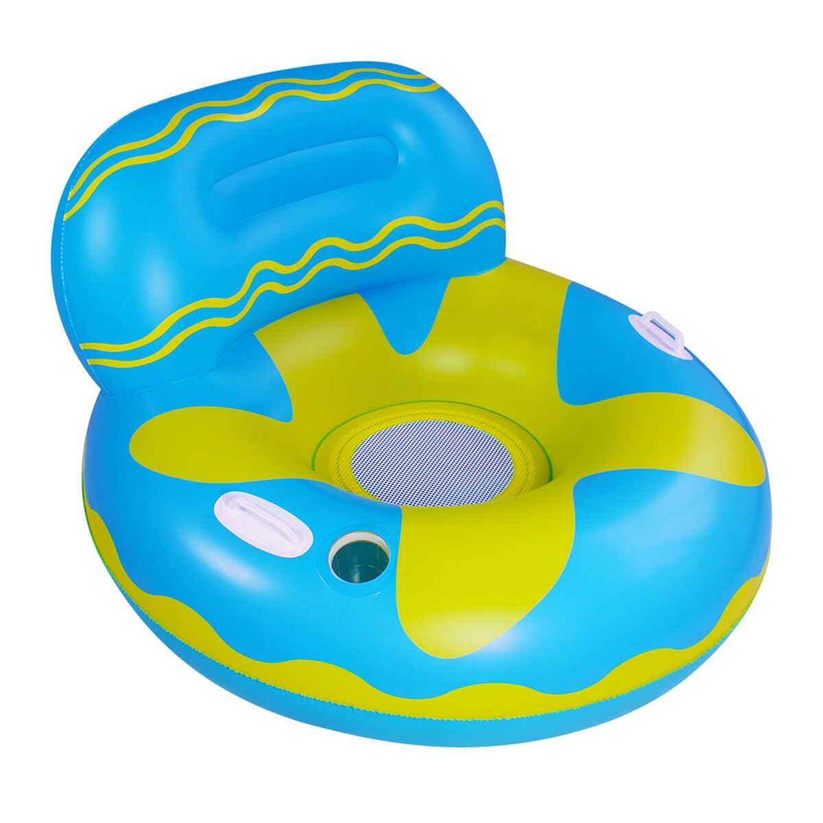 Durable Swimming Pool Floating Sofa Inflatable Pool Float With Handles Cup Slot For Adult Sea Star Net Circle Leak-Proof