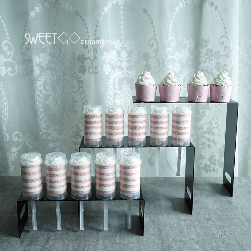 SWEETGO 10 hole black puch cake stand Makeup brush Storage dessert decorators home decoration bakeware cake table fitting