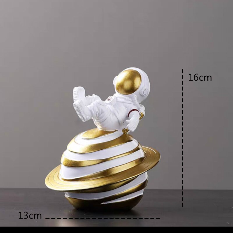Nordisk harpiks astronaut skulptur figur søte nøkler lagring håndverk skrivebord moderne rom dekorasjon tilbehør hjem: 09