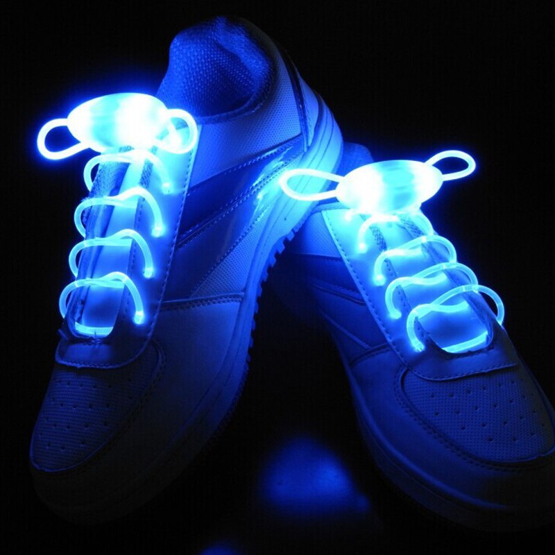 Hardloopschoen, charmante led-lichtgevende veters, flitslicht, gloeiende veters, veters voor feest, discoclub: Blauw